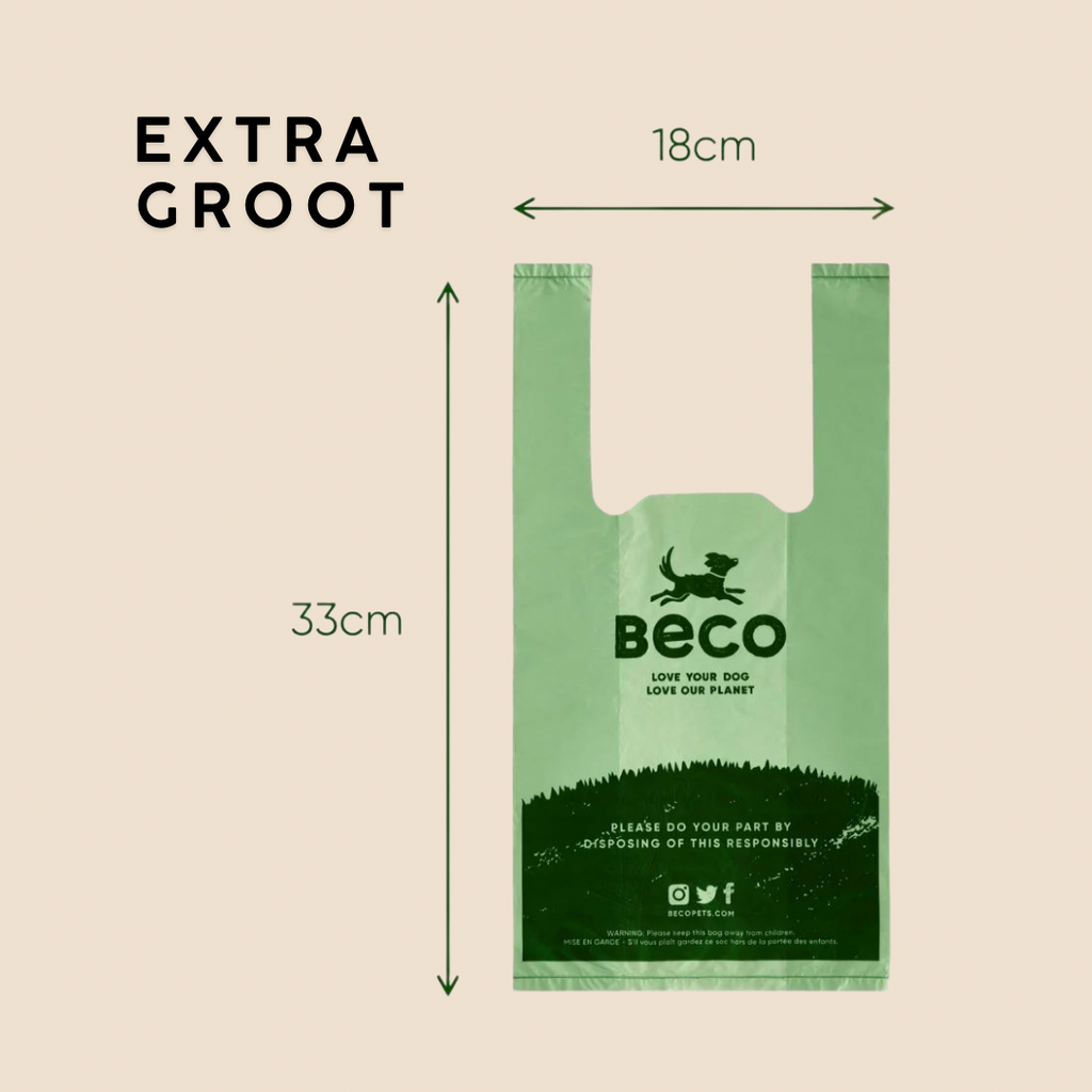 Beco Hondenpoep zakjes met handvat ( 4stk )