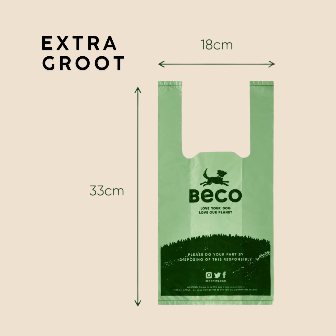 Beco Hondenpoep zakjes met handvat ( 4stk )