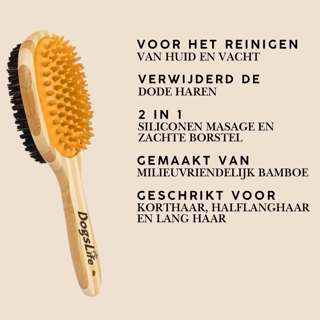 OurDogsLive Bamboo honden borstel