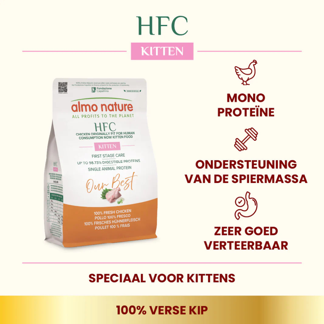 HFC Our Best Droogvoer Kat - Kitten - Kip - 300 gram