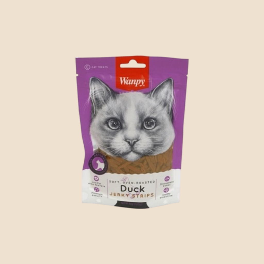 Wanpy Soft Oven-Roasted Duck Jerky Strips 80 gram
