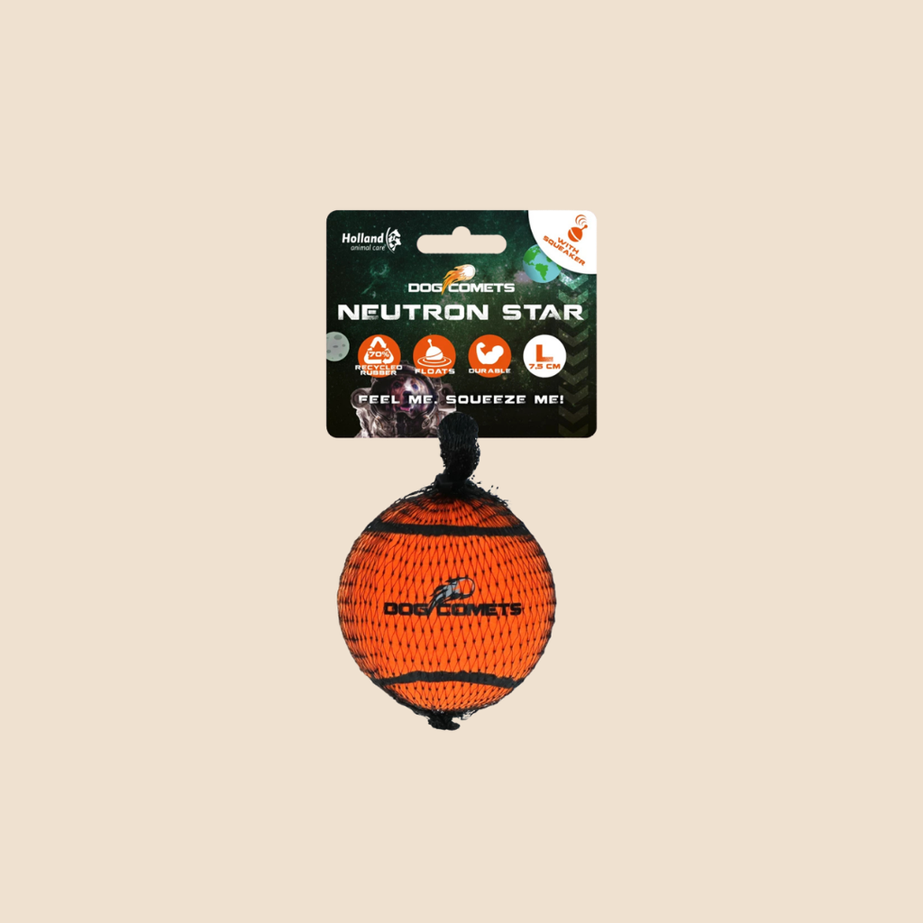 Dog Comets Tennisbal met Pieper - Oranje L