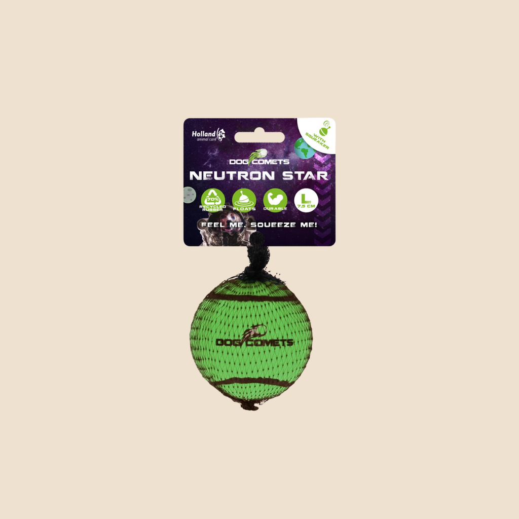 Dog Comets Tennisbal met Pieper - Groen L