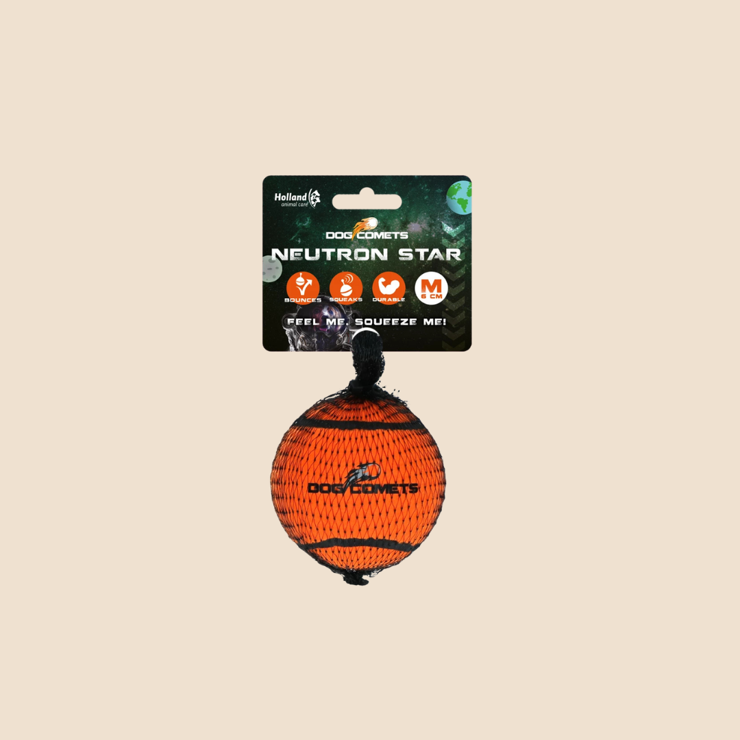 Dog Comets Tennisbal met Pieper - Oranje M
