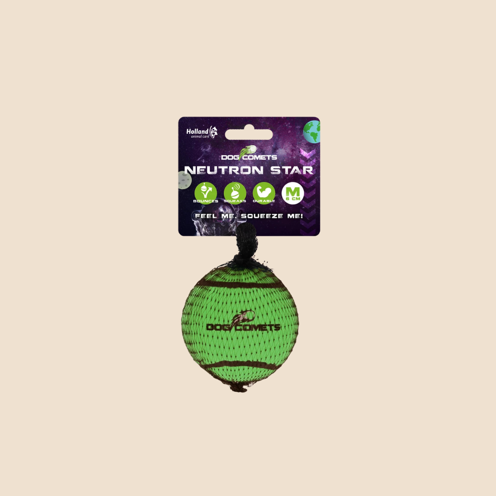 Dog Comets Tennisbal met Pieper - Groen M