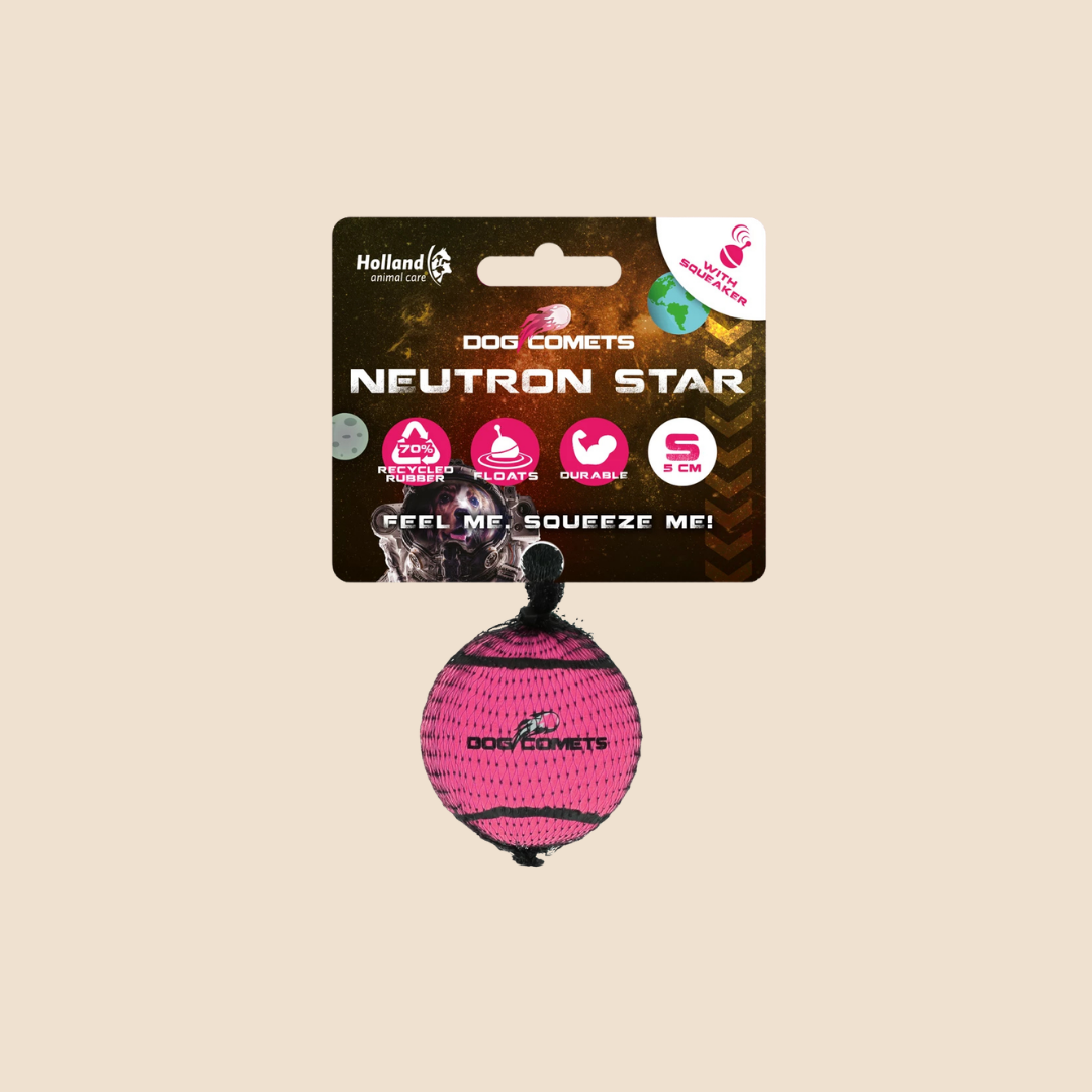 Dog Comets Tennisbal met Pieper - Roze S