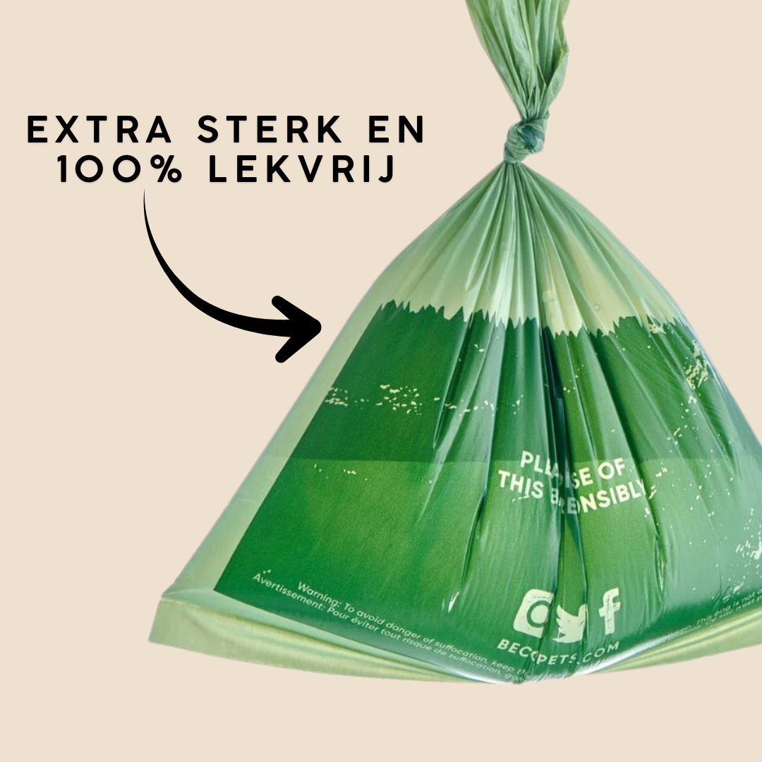 Poepzakjes Gerecyclede Zonder Geur – Dispenser met 1 Rol (300 stuks)