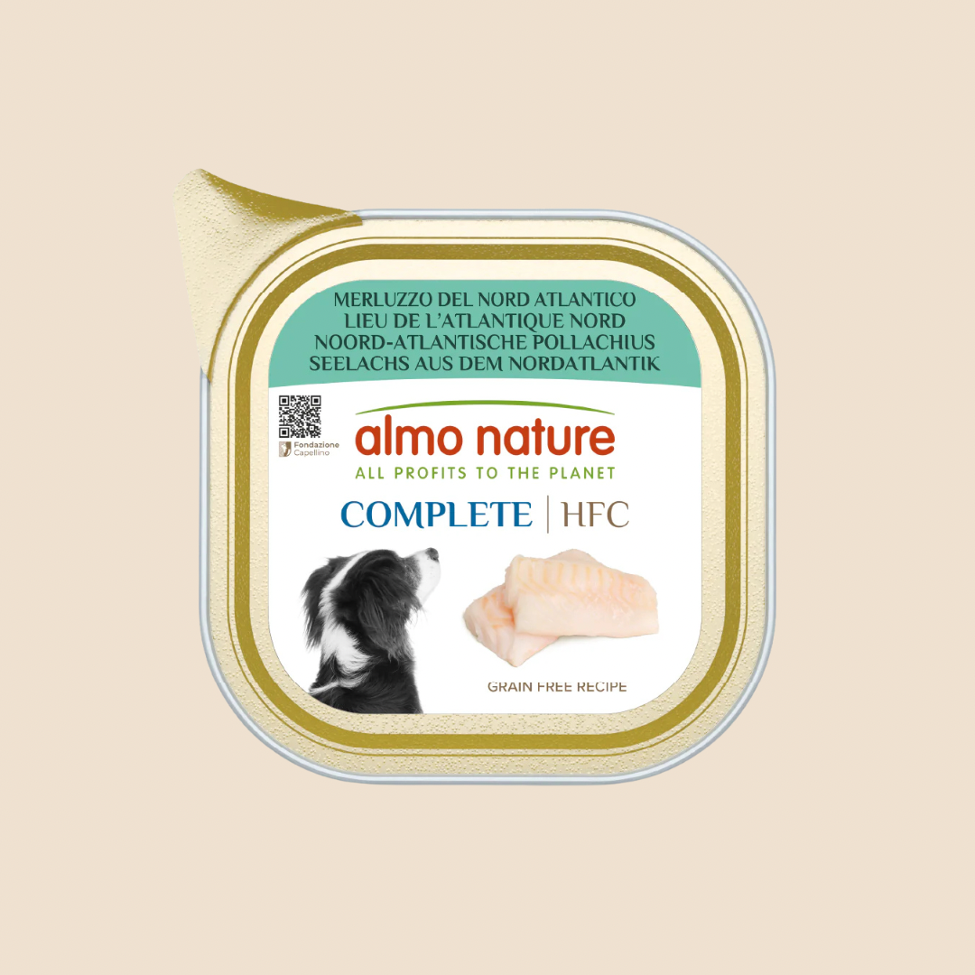 Almo Nature HFC Natvoer Hond - Compleet - Kuipje - 85g - Noord-Atlantische Pollak