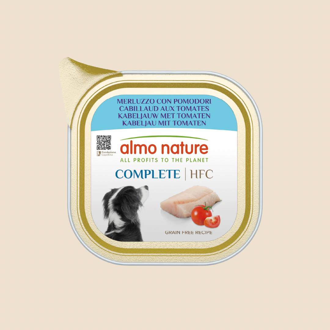 Almo Nature HFC Natvoer Hond - Compleet - Kuipje - 150g - Kabeljauw met Tomaten